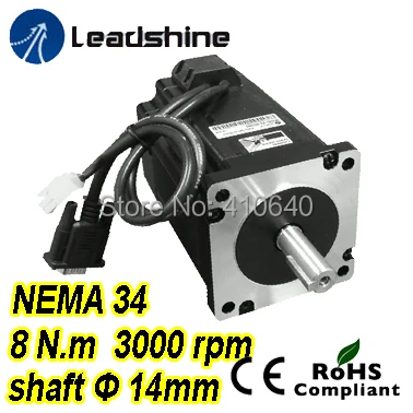 

3 pcs per lot Genuine Leadshine Easy Servo Motor 863HBM80H-1000 3 phase with 220/230VAC 8 NM 1000 line encoder