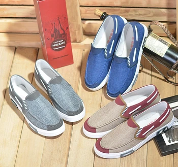 

Breathable Men's Shoes Casual Canvas Sports version of the trend shoe men's low tide shoes Light Soft lazy wild casual men's