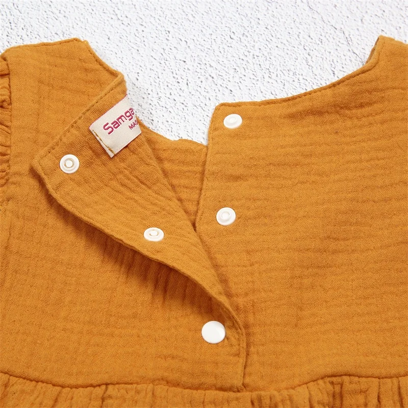 Pudcoco/хлопковые детские комбинезоны; винтажный комбинезон с короткими рукавами для маленьких девочек; летняя детская одежда; years лет