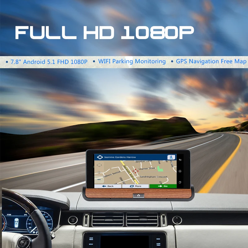 

7.8 inch 4G/3G ADAS Dash Cam Parking Monitor Car DVR Camera Wifi Android GPS Navigation 1080P Auto Video Recorder Registrar