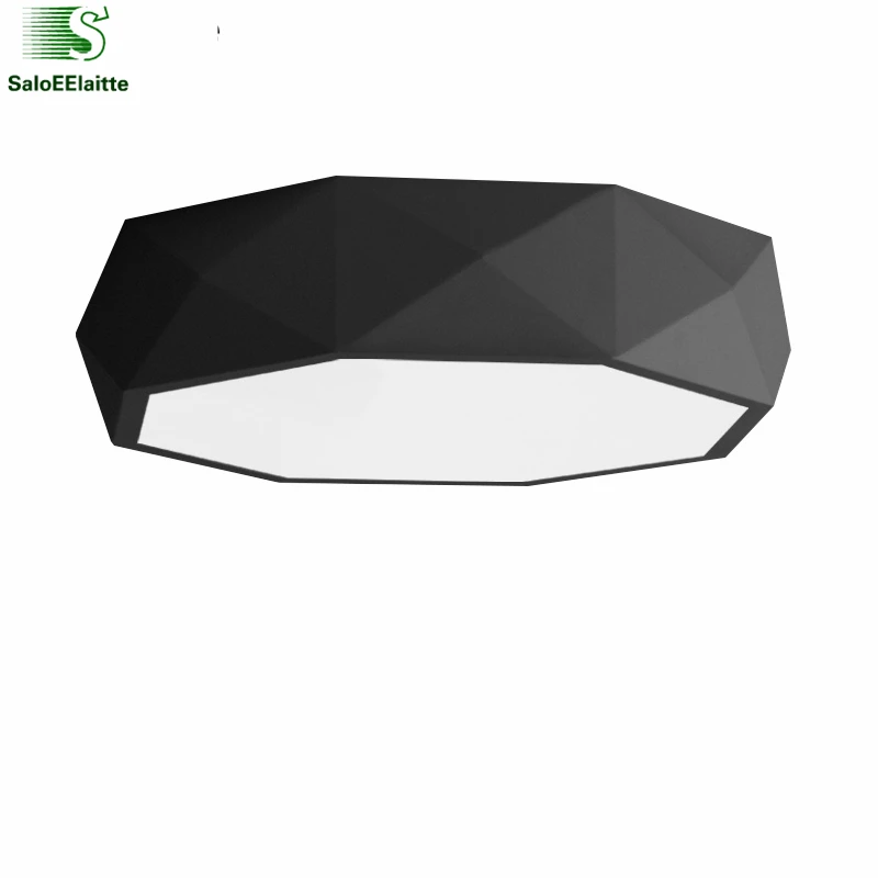 Современная минималистическая светодиодная Алмазная металлическая потолочная лампа с регулируемой яркостью, пульт дистанционного управления, плавная регулировкая яркости, светодиодный потолочный светильник PMMA Mask Light