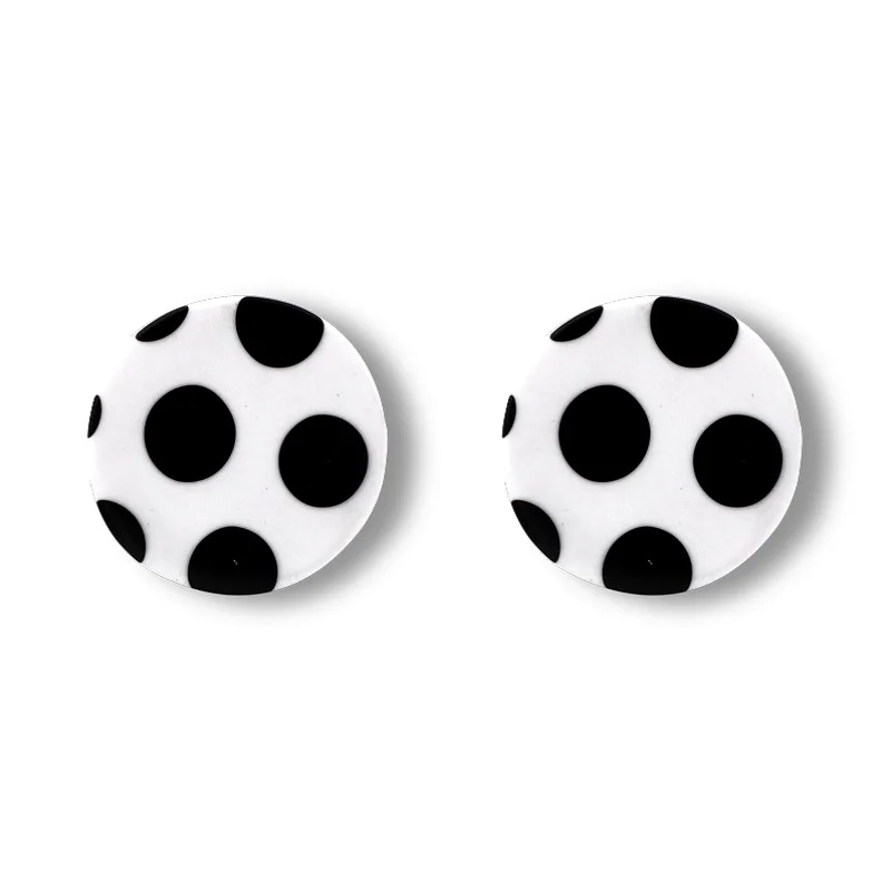 

Dayoff Vintage Round Polka Dot Acrylic Acetate Stud Earrings Piecring Exquisite Huge Plastic Cute Earstud Women Jewelry E549