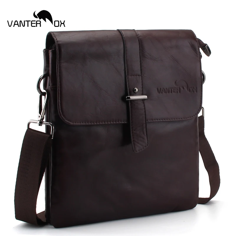 

VANTER OX New Fashion Genuine Leather Shoulder Bags For Men Casual Business Travel Men's Handbag Vintage Cowhide Crossbody Bags