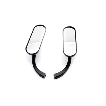 

Black Motorcycle Mini Oval A Pair Side Mirrors for Harley Dyna Cross Bones Electra Glide Fatboy