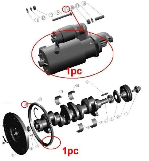 Snelle Verzending ZH4102 Vliegwielen vanaf motor QDJ2508F 24 V 4.5KW 11 tanden diesel motor startmotor een pak voor chinese merk Snelle Verzending ZH4102 Vliegwielen vanaf motor QDJ2508F 24 V 4.5KW 11 tanden diesel motor startmotor een pak voor chinese merk