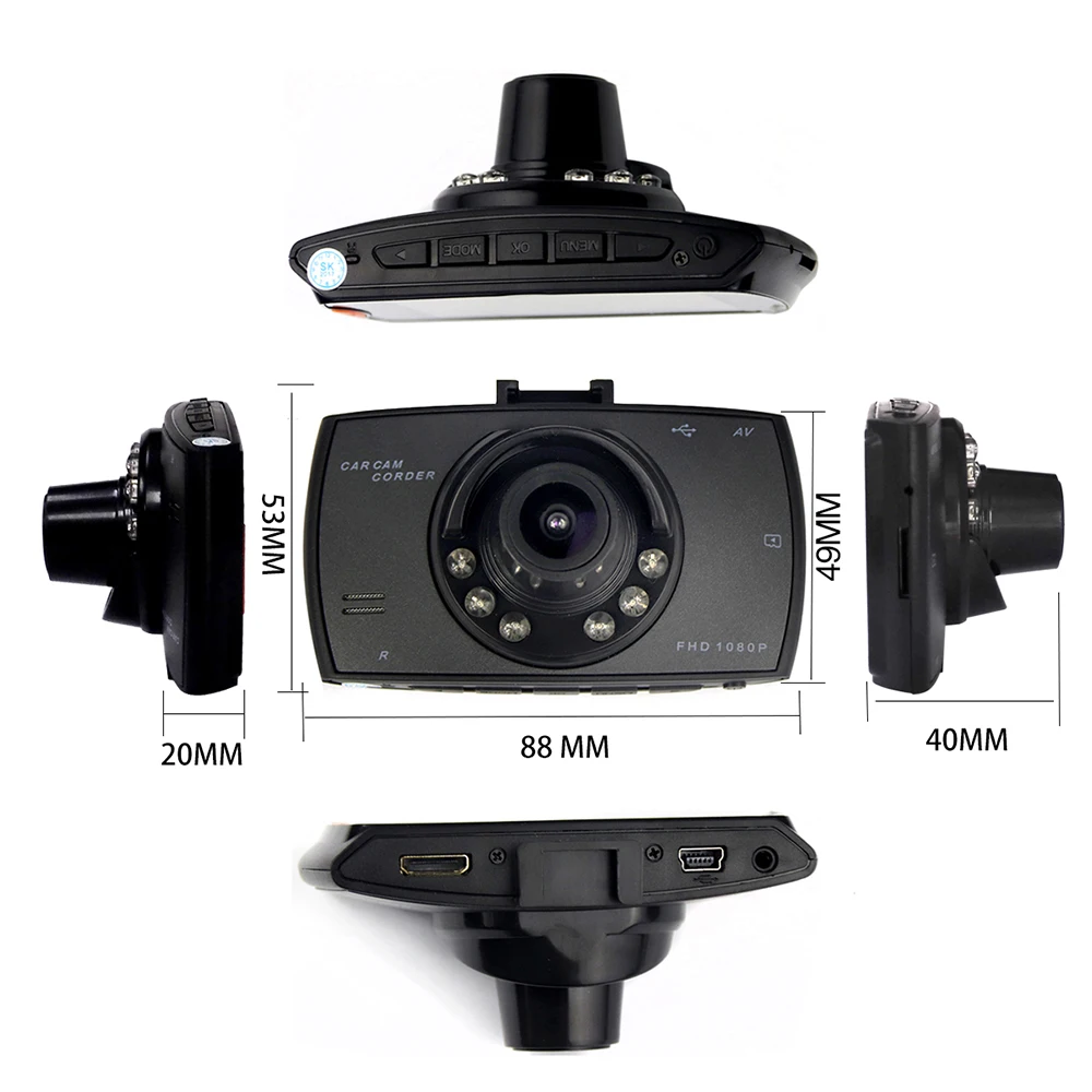 Dash Cam DVR HD 1080 P Мини Портативный g сенсор Автомобильный dvr камера 2 7 дюйм(ов) ов)