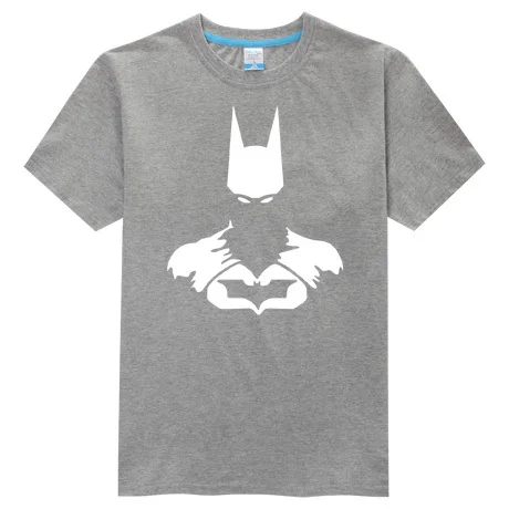 Футболка с Бэтменом Мужская футболка крутая мужская светящаяся футболка - Цвет: 1 gray