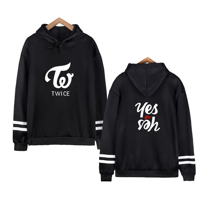  TWICE Hoodie Latest Album Yes Or Yes Around Plus Hooded Men And Women Korean Version Long-sleeved D