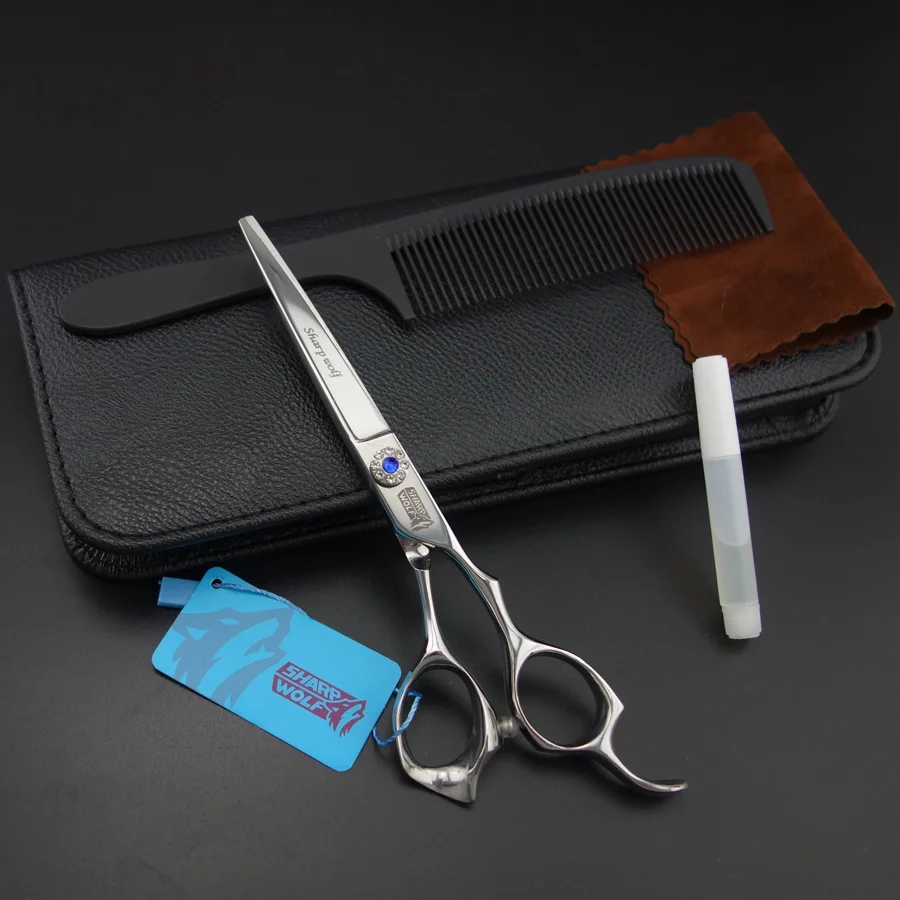 6 inch Sharp Wolf Professional high quality Hair scissors set,Cutting