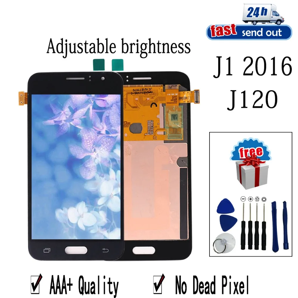 AMOLED J120F ЖК-дисплей для Samsung Galaxy J1 2016 J120 J120H J120M сенсорный экран протестирован