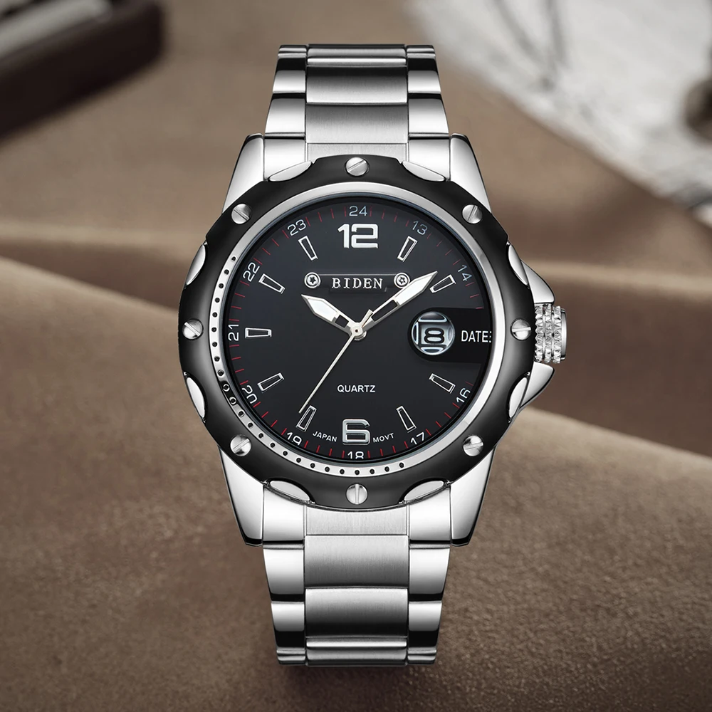 mens high quality solid stainless steel wrist watches (7)