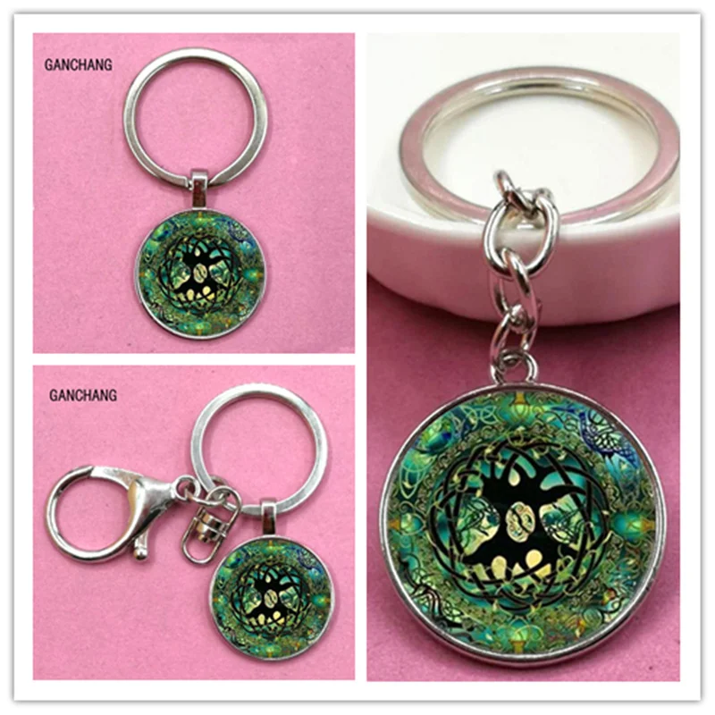 

Tree of Life Photo Tibet Silver Bullet Glass Pendant Keychain