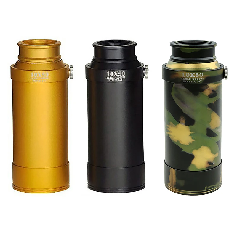 

Portable Telescopic Monocular 10x50 High Times Telescope Black HD Wide Angle BAK4 Prism Monocualrs Outdoor Telescope with Tripod