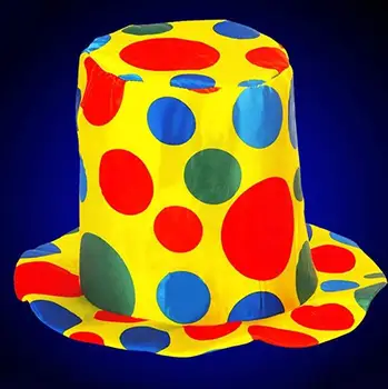 

Polka Dot Top Hat Clown Circus Halloween Fancy Dress Accessory Carnival Wide Brim Hat Cap Cosplay Birthday Party Decor gift