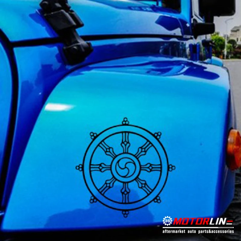 

Wheel of the Dharma Dharmachakra Decal Sticker Car Vinyl Buddhism pick size color die cut no background