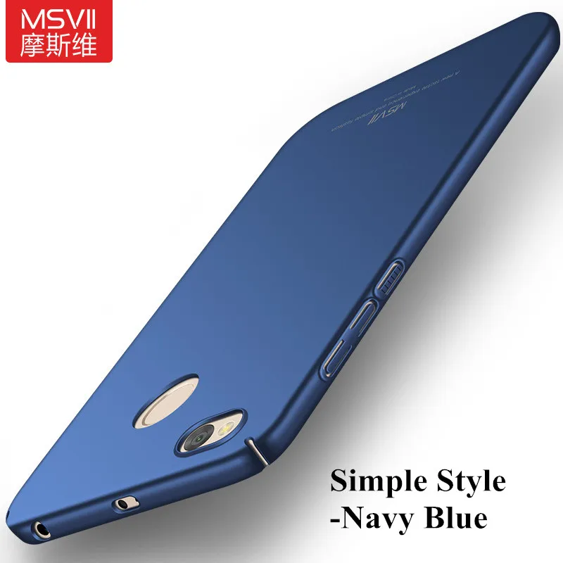 Xiaomi redmi 4x чехол MSVII роскошный Xaomi redmi 4X pro prime global чехол тонкий силиконовый Скраб чехол для xiomi 4 x чехол для телефона - Цвет: Simple Navy Blue