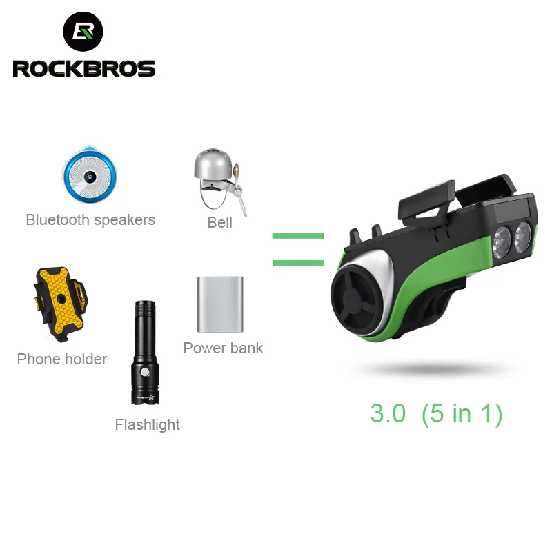 Cheap ROCKBROS Bicycle Flashlight Waterproof Bike Light Phone Holder Bluetooth Audio MP3 Speaker 4400mAh Power Bank Bicycle Ring Bell 1 Cheap ROCKBROS Bicycle Flashlight Waterproof Bike Light Phone Holder Bluetooth Audio MP3 Speaker 4400mAh Power Bank Bicycle Ring Bell 1