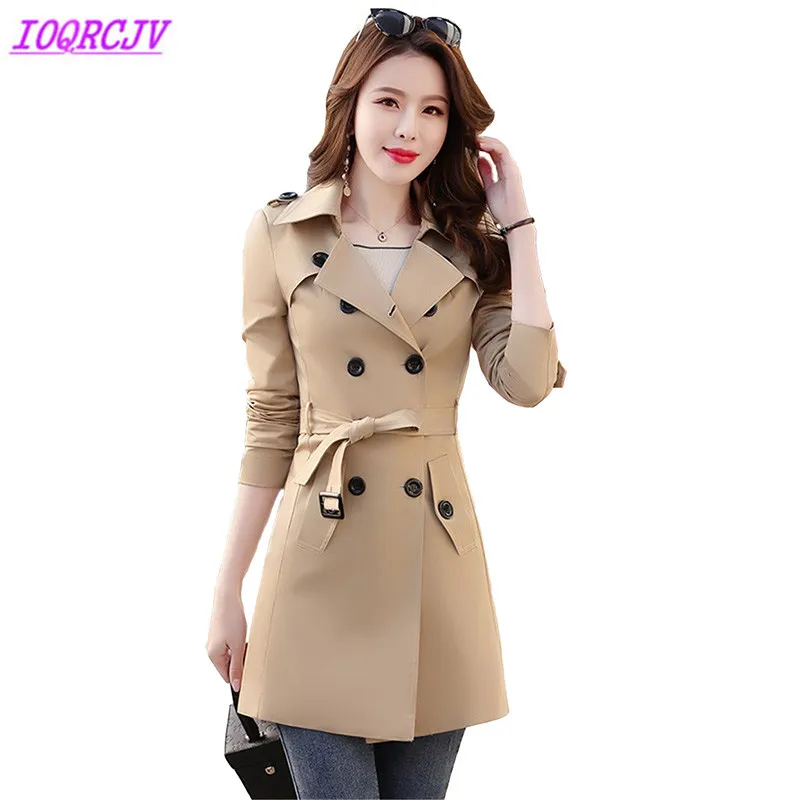Plus size XS 6XL Women's trench coat 2018 Spring and autumn students ...