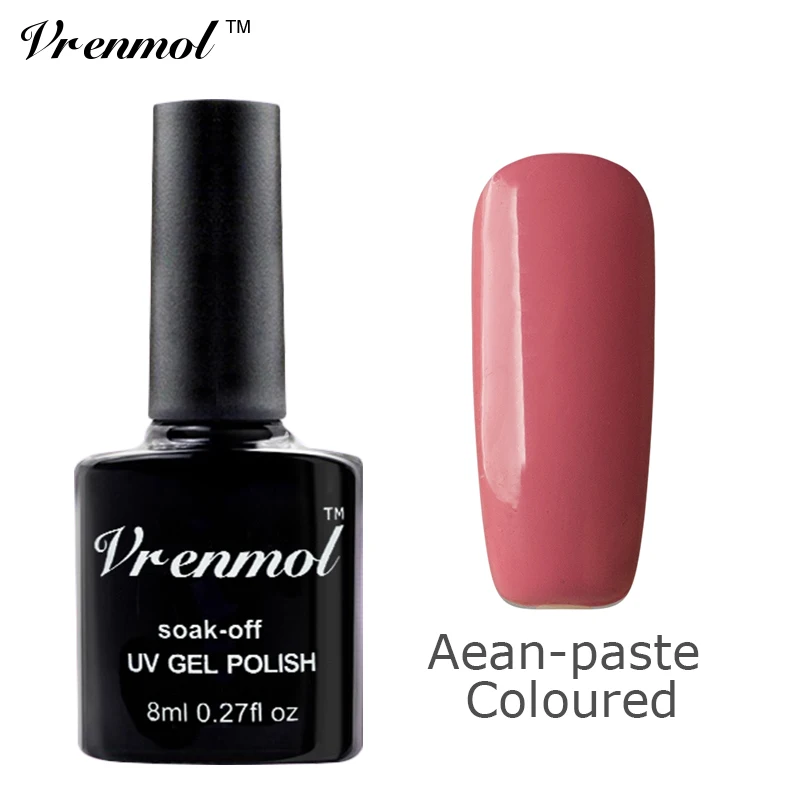 Vrenmol Whtie + esmalte de Gel de uñas de Color rosa + punta para regalo guías de uñas francesas Semic permanente UV Gel barniz kit de manicura para uñas