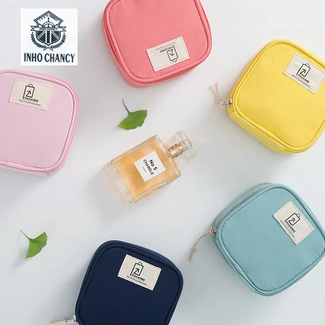 Small Fresh Waterproof Cotton Cloth Lipstick Candy Color Ng Cubes Storage Bag Handbags Package Mini Cosmetic
