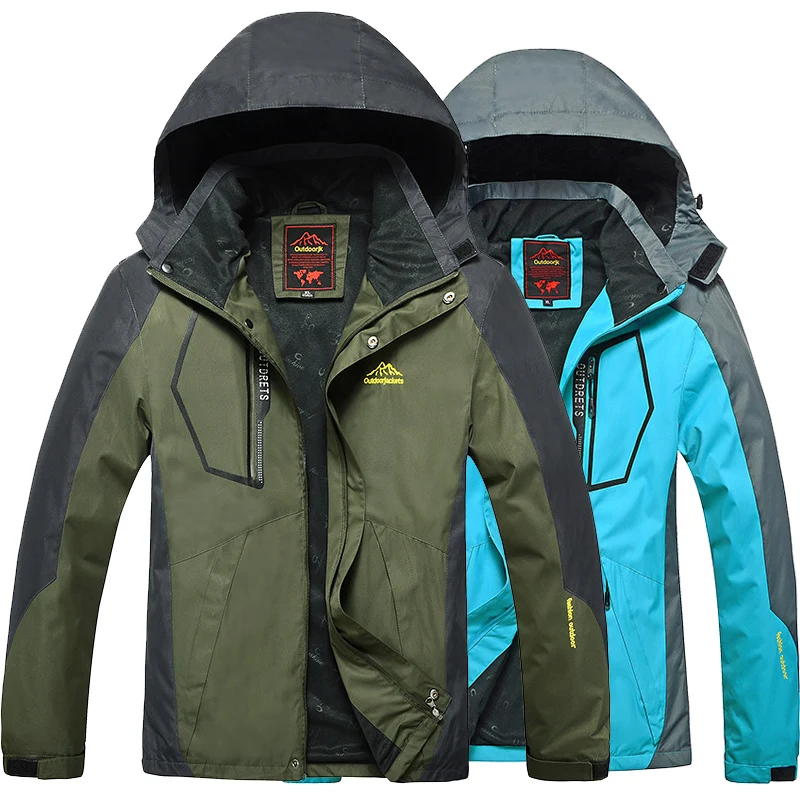 L 8XL Autumn Men Outdoor Waterproof Jacket Camping Hiking Jackets