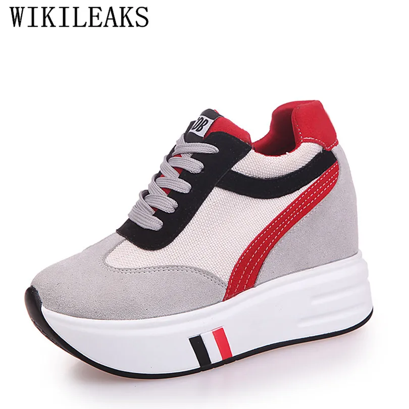 

2019 Spring Autumn Women Sneakers Platform Shoes Height Increasing Casual Shoes Woman Wedges Trainers Tenis Feminino Zapatillas