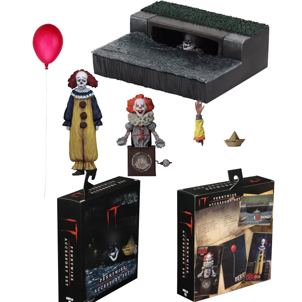 

NECA Stephen King's It 2017 Ultimate Pennywise Joker Accessory Set PVC Action Figure Collectible Model Toy