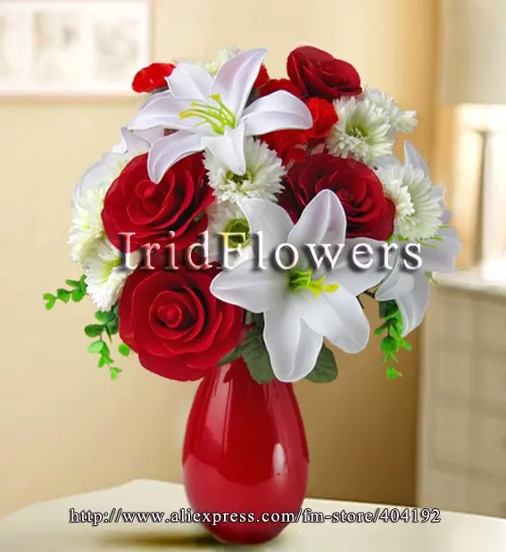 High simulation Flowers Artificial flowers Nylon flowers Handmade white
