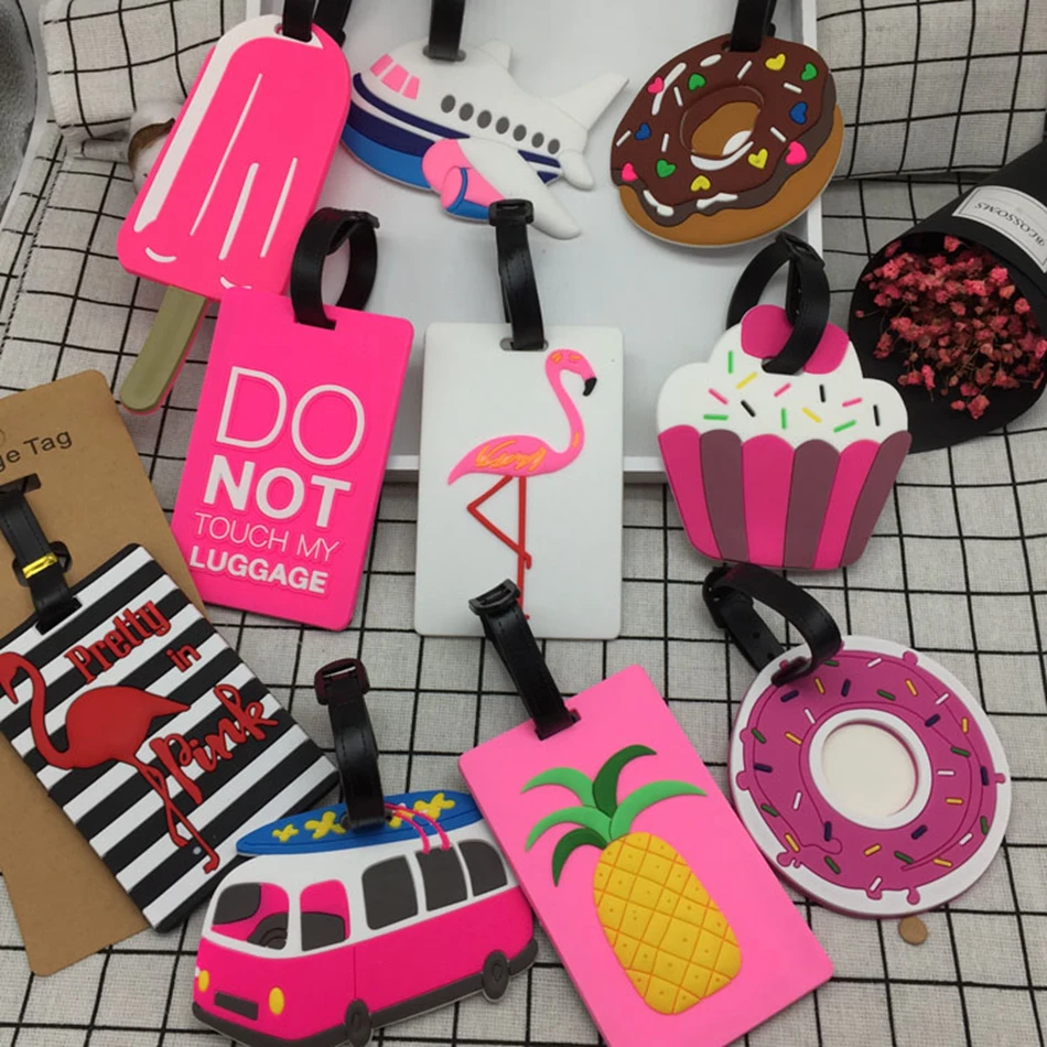 Accesorios de viaje etiqueta de equipaje creativa