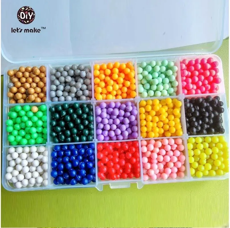 Давайте сделаем 15 Цвет воды бисер игрушки Sticky Perler бисер Pegboard комплект предохранитель DIY головоломки обучения Образование Beadbond игрушки