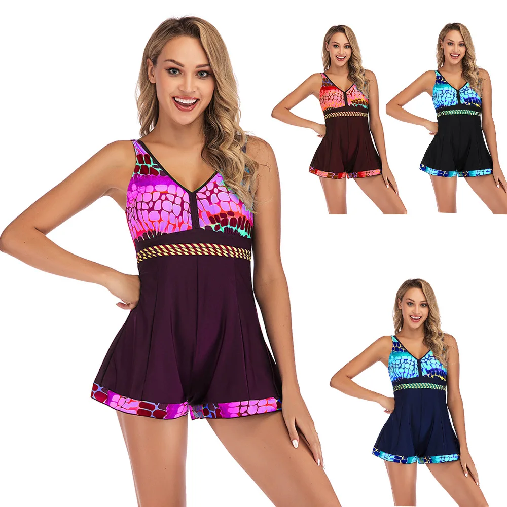 

Sexy Tankini Swimsuits Women Beach Wear Two Piece Swimsuit Swimwear Women Swimming Summer Bathing Suit Bikini 2019 Plus Size 5XL