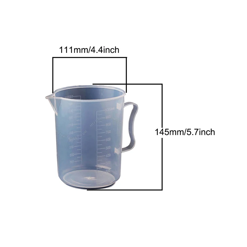 Hoomall 1 шт. 250/300/500/1000/2000 мл Пластик мерный стакан кувшин Pour Носик поверхности кухня поставляет инструменты с измерения Mark