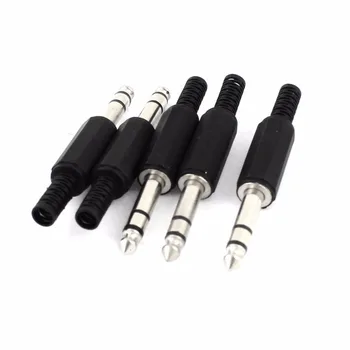 

10pcs 6.3mm Male TRS 1/4" Stereo Jack Audio Plug Connector soldering