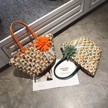 

2019 summer fashion new handbag high quality straw bag women bag handbag bracelet fringe chain shoulder bag qq133