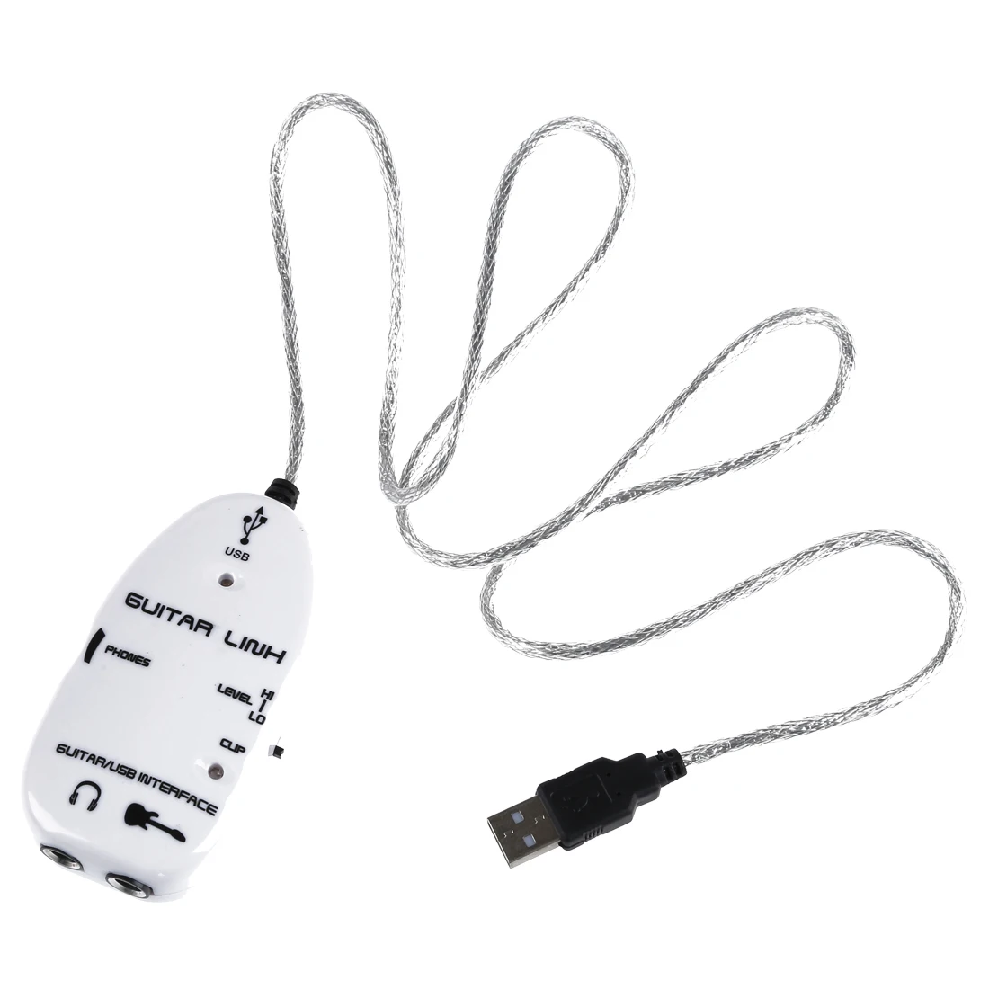 Xsxs USB адаптер для подключения Гитары к ПК Mac или ноутбук белый|guitar to pc|usb guitar adapterguitar