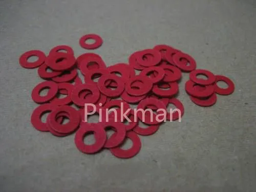 

1000 Pcs M3.2 3.2mmx8mmx0.5 mm Red Insulating Fiber Washer