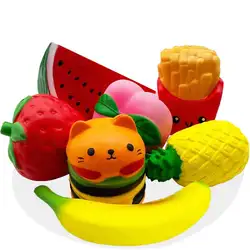Сжимаемые Jumbo-Jumbo медленно расправляющиеся мягкие игрушки и ароматизированные фрукты мягкие и милые игрушки для снятия стресса сжимаемые