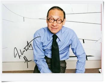 

signed Ieoh Ming Pei autographed original photo 7 inches freeshipping 082017