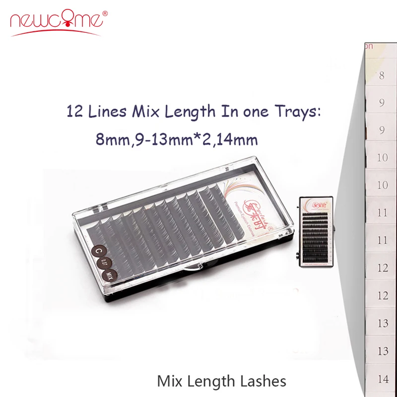 

Mix Length C D Fake Lashes 3d Individual Silk Eye Lashes, Korean Natural soft Hand Made Eyelash Extensions With Free Shipping