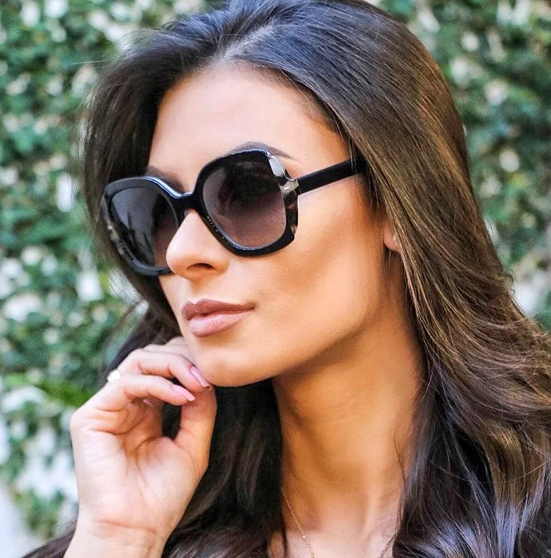 Новая мода кошачий глаз солнцезащитные очки для женщин Роскошные брендовые дизайнерские Квадратные Солнцезащитные очки женские леопардовые черные оправы Ретро Оттенки UV400