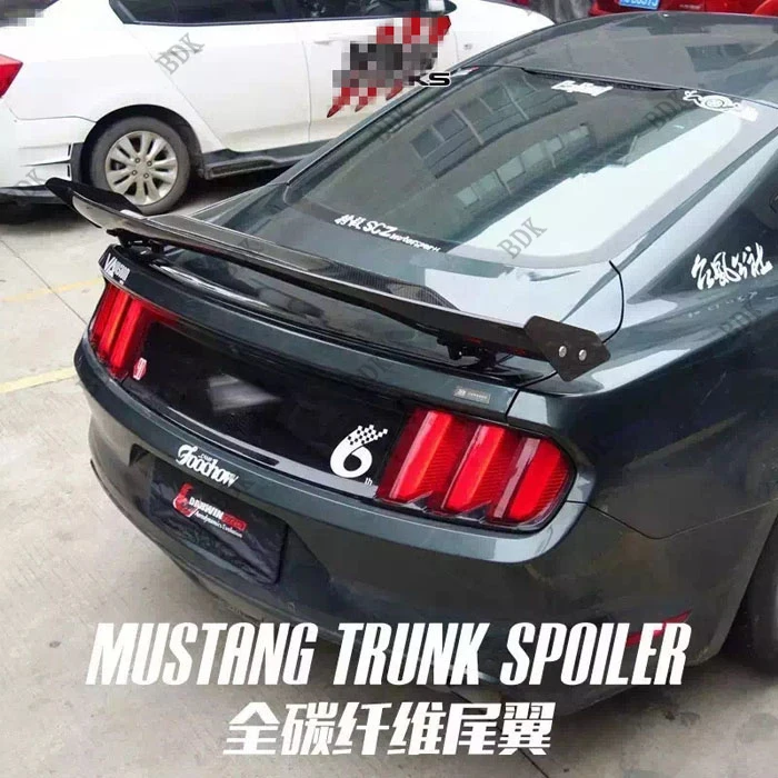 Подходит для Ford Mustang GT Апрель углеродного волокна задний спойлер заднее крыло
