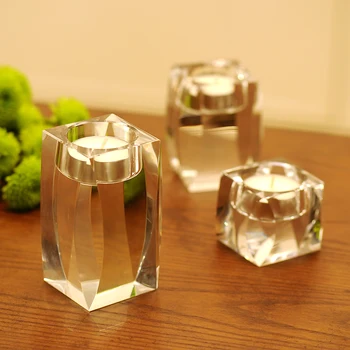 

Europe crystal candle holders wedding centerpieces centro de mesa decorativo glass candle holder candles home decoration