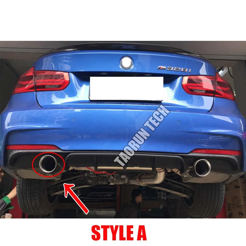 MP Style F30 Carbon Fiber Rear Bumper Lip Diffuser for BMW F30 318 320 328 335 340 with M Package 2012 - Цвет: Carbon A Style