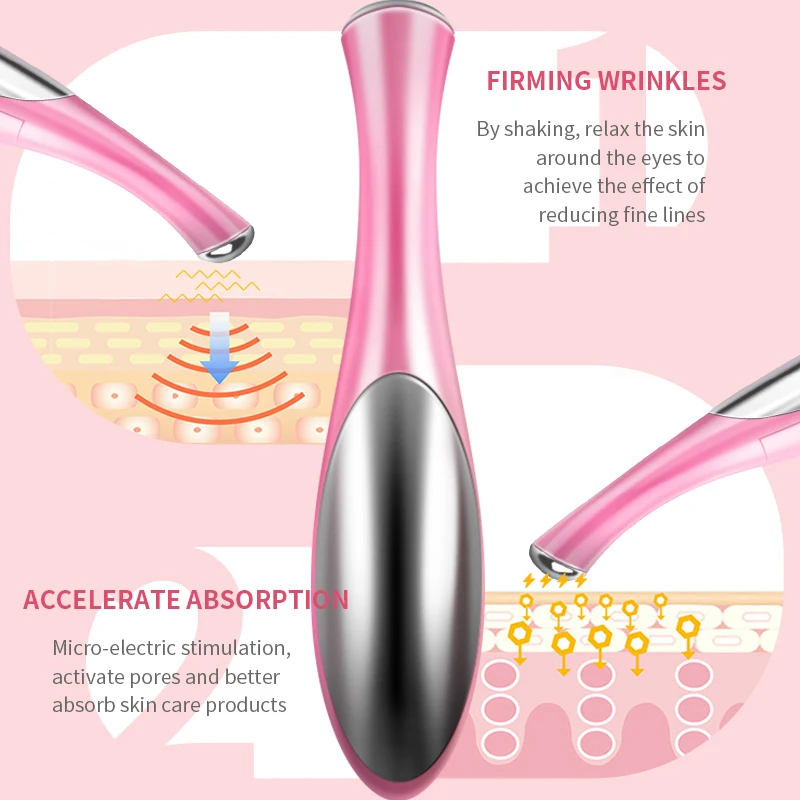 Portable Mini Eye Massage Device Pen Type Electric Eye Massager Dark circles Eye bags Wrinkle Thin Facials Vibration Beauty Tool