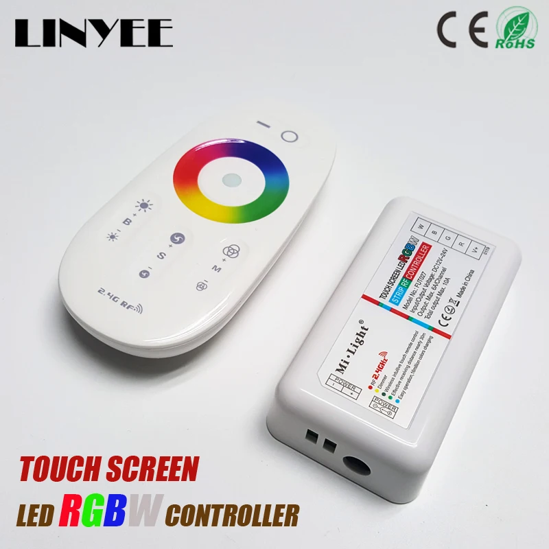 2.4G Wireless Mi Light RGBW Led Remote Controller + touch screen LED Controller for Led Strip