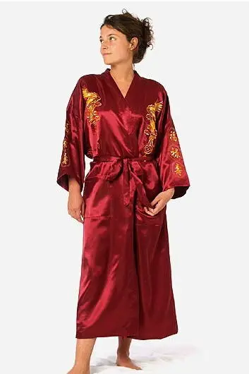 Мужская пижама с вышивкой в китайском стиле|dragon robe|traditional chinese mens robebath gown men |