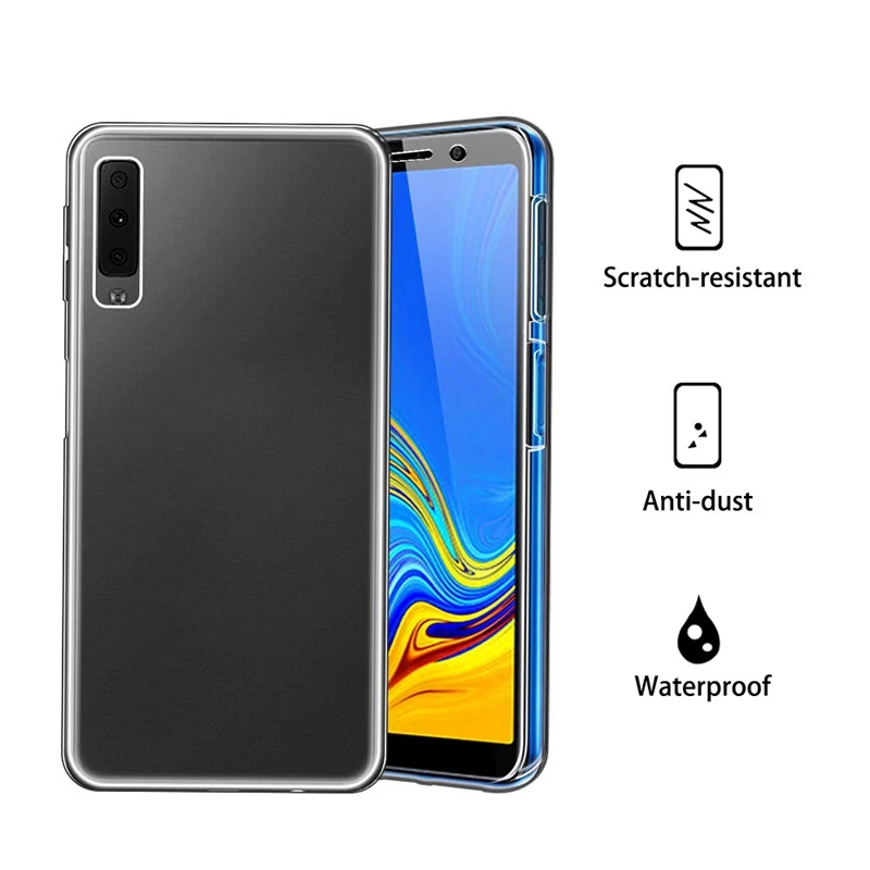 

360 Degree Full Body Case for Samsung Galaxy A3 A5 A7 2016 2017 S4 S5 S6 S7 S8 S9 Edge plus A5 J4 J6 J8 A8 2018 TPU Clear Cover