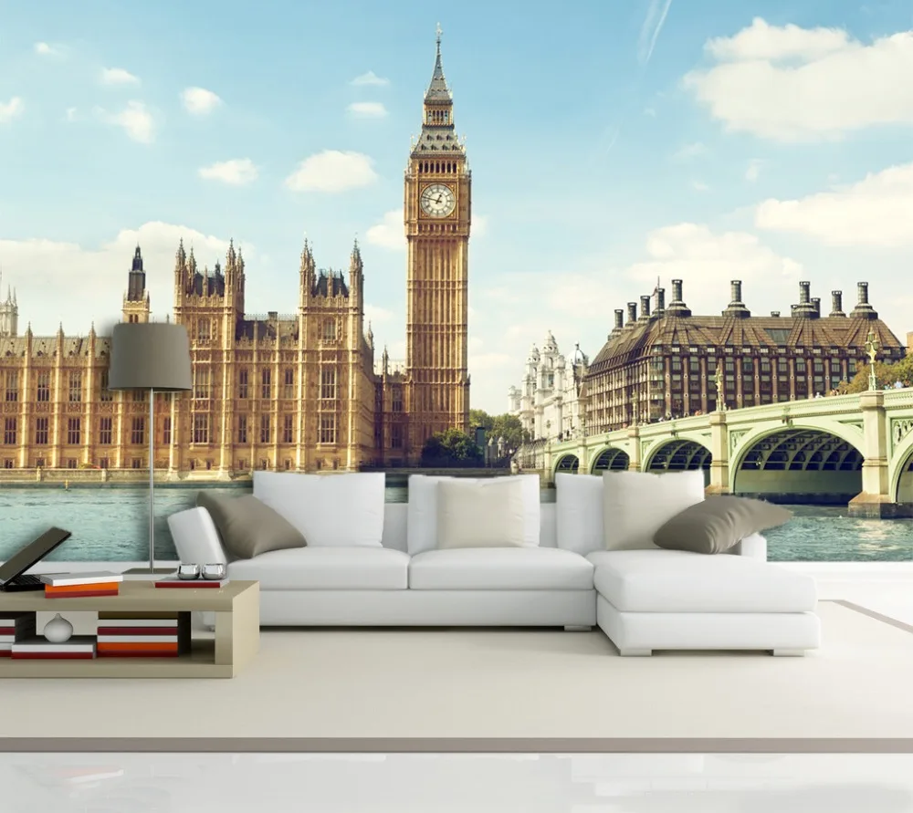 

[Self-Adhesive] 3D London Big Ben Architecture View 33 Wall Paper mural Wall Print Decal Wall Murals