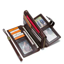 New Luxury Brand Designer Genuine Leather Wallet Men Clutch Bag Leather Wallet Card Holder Coin Purse Zipper Male Long Wallets williampolo 2018 long clutch bag leather wallet men genuine leather luxury brand men zipper wallets multi card holder coin purse