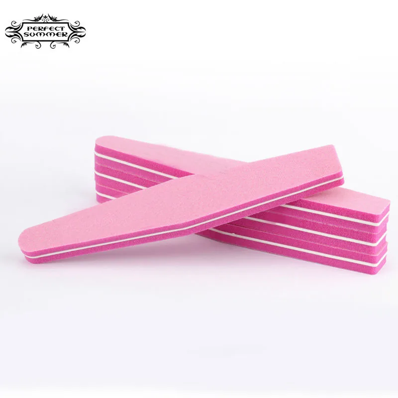 

10 Piece high quality 100/180 Double Side Diamond Fancy Nail File Buffer Sanding Washable Manicure Tool